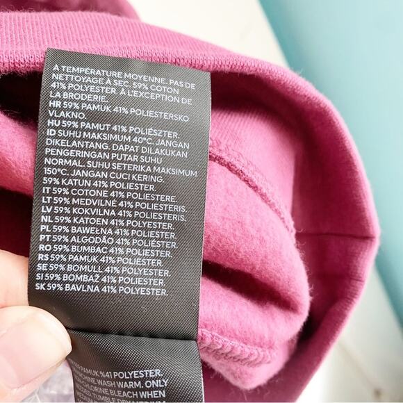 H&M Oversized Long Beach Spellout Half Zip Stand Up Collar Dropped Shoulder NWT - Picture 16 of 16